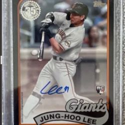 Jung Ho Lee Autographed Topps baseball Numbered
