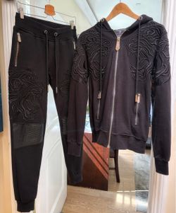 Philipp Plein Black Tiger Tracksuit Set