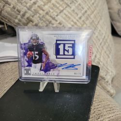 Marquise Brown  Impeccable Worn Materials Auto Number 48/75 Football Card/taking Offers  Not A Dollar 