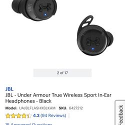 JBL Under Armour True Wireless Flash Sport Headphones
