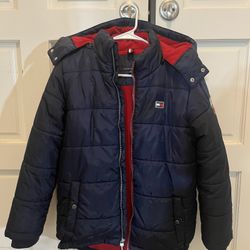 Kid's Tommy Hilfiger Fleece Lined Hoodie Puffer Jacket Size 14/16