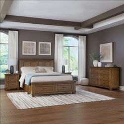 BRAND NEW! Costco Pierson KING Storage Bed – Solid Wood Construction – 2 AVAILABLE!