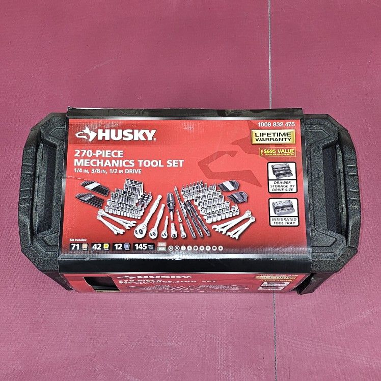 🛠️ HUSKY 270-Piece Mechanics Tool Set – Brand New, Sealed! 🧰