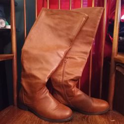Brown Boots Size 10 Wide Calf