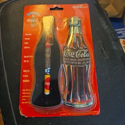1996 Coca-Cola Ceramic Roller Ball Pen presented in a themed collector tin