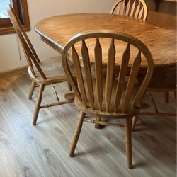 Wooden Table With 4 Chairs 