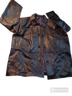 Genuine Leather Jacket  Black Mens XL