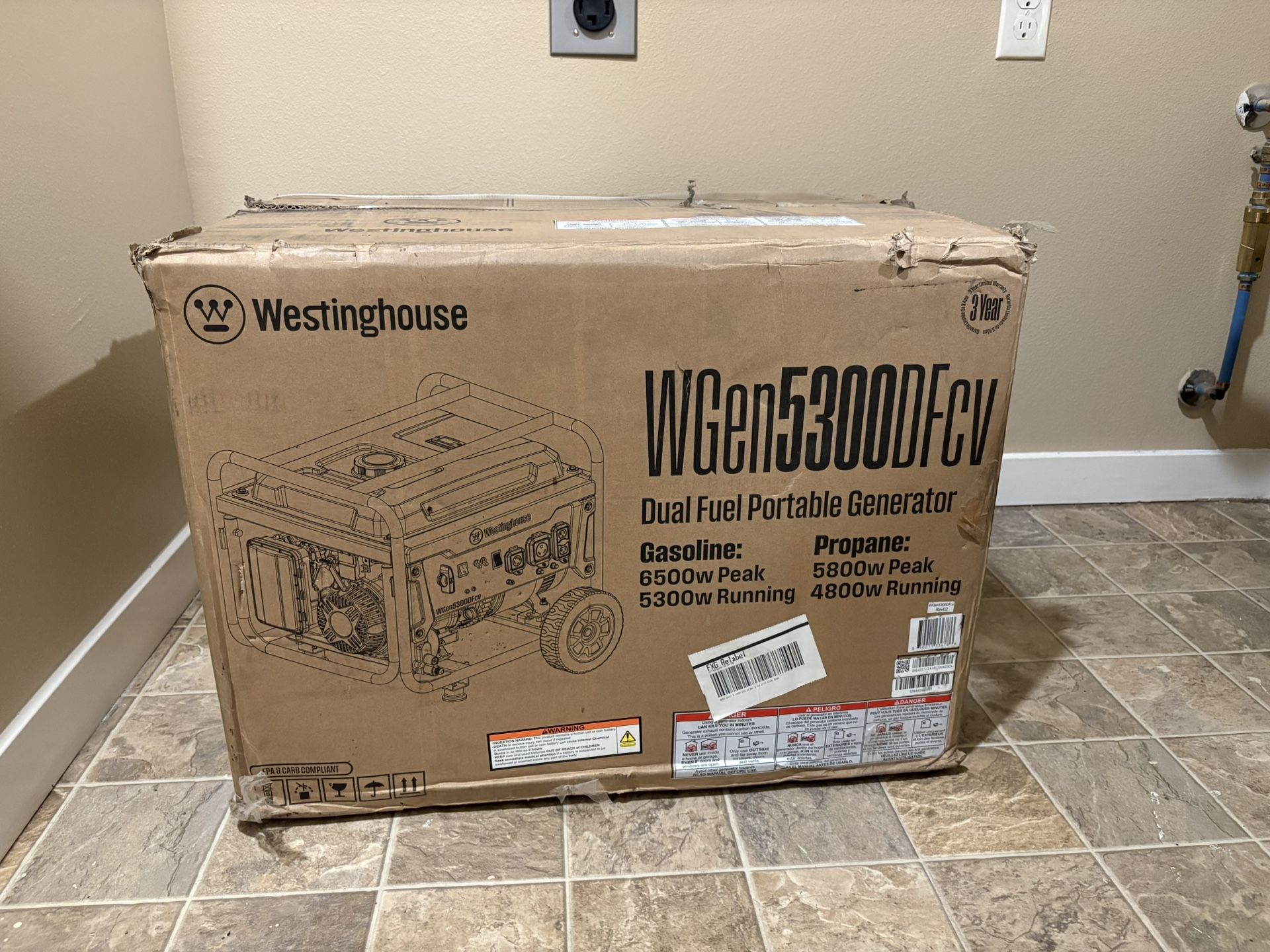 Westing House Dual Fuel Portable Generator