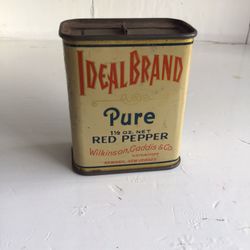 Vintage Ideal Brand Pure Red Pepper Tin 