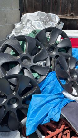 19 inch black Tesla rims hubcaps