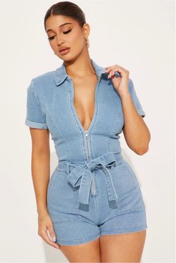 Bianca Denim Romper