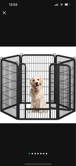 6 Panel Metal Exercise Pen With Door (Set of 6)