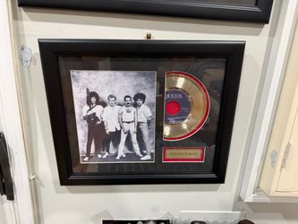 Queen "Radio Ga Ga" Gold 45 Record Framed Display – Legends of Music, Facsimile-Signed Photo