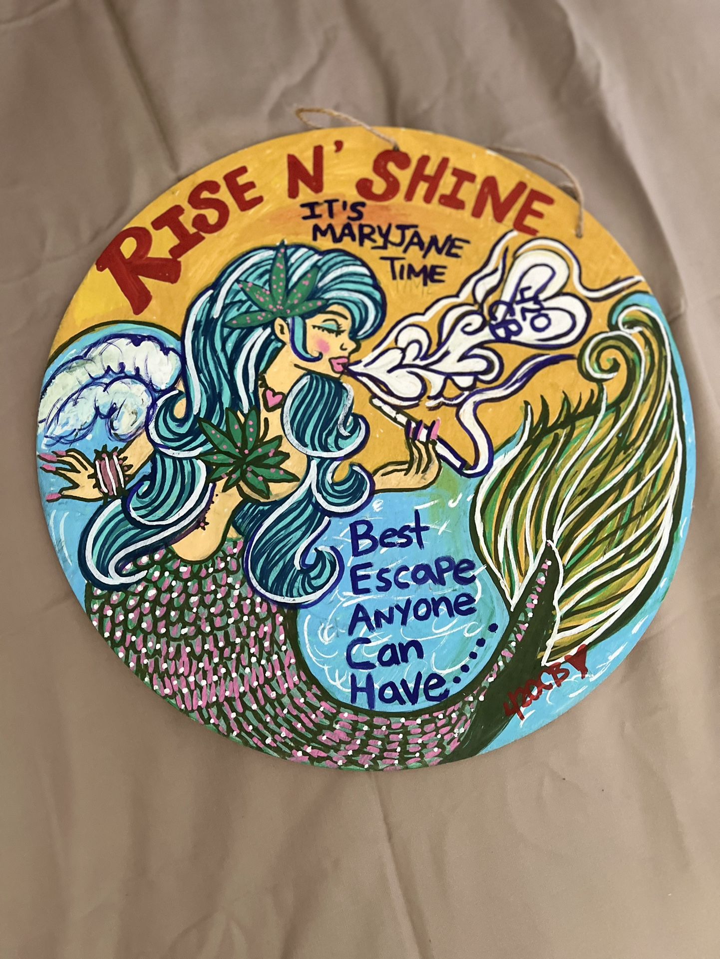 Rise And Shine It’s Mermaid Time, Wood Art