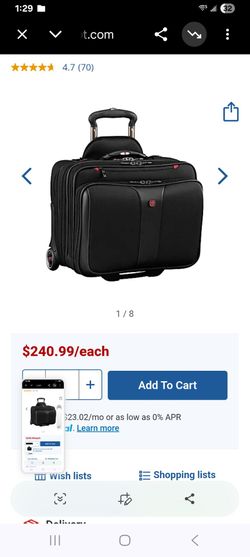 Wenger® Patriot II Polyester Rolling 2-Piece Business Luggage Set,