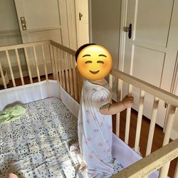 IKEA SNIGLAR Crib, beech wood, 27 1/2x52"- great condition!