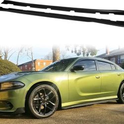 Side Skirts Body Kit Rocker Panel For Dodge For Charger 2015-2023 Black Pair