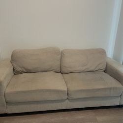 Beige Two-Seater Sofa 