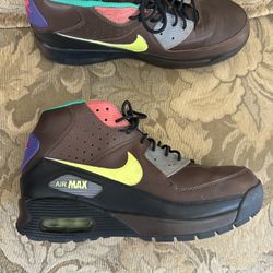 Nike Air Max 90 Sneaker Boots Brown Leather 