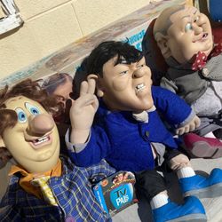 3 Stooges / Laurel & Hardy Doll Collection 