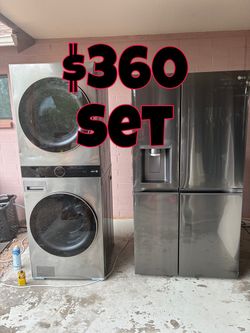 Samsung fridge + LG washer dryer