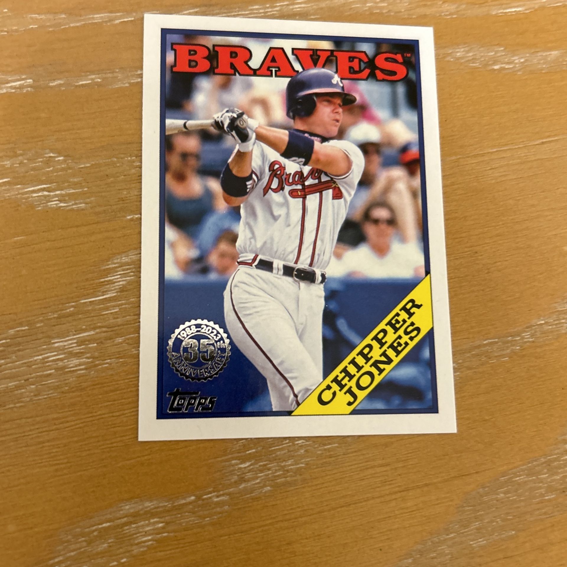 Chipper Jones 35 Anniversary Card 2023