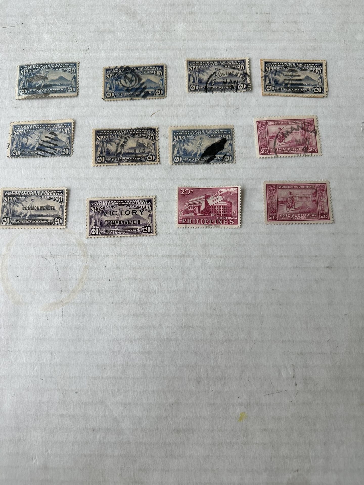 Philippines Special Delivery Stamp Group Of 12