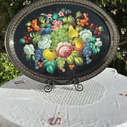 Russian Serving Tray - Hand Painted