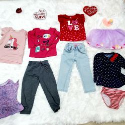 Size 2 T girls Bundle Clothes/por todo $12