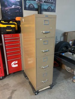 Vintage Metal Filing Cabinet – Heavy Duty