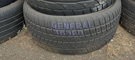 1x used tire 245/45/19 General