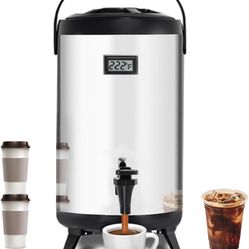 Insulated Beverage Dispenser,12L/3.2Gal Coffee Dispenser,Tea Dispenser,Coffee Carafe,Thermos Urn,Hot and Cold Drink Dispenser Faucet with thermometer