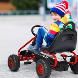 4 Wheel Pedal M Ride On With Adjustable Seat-Red 