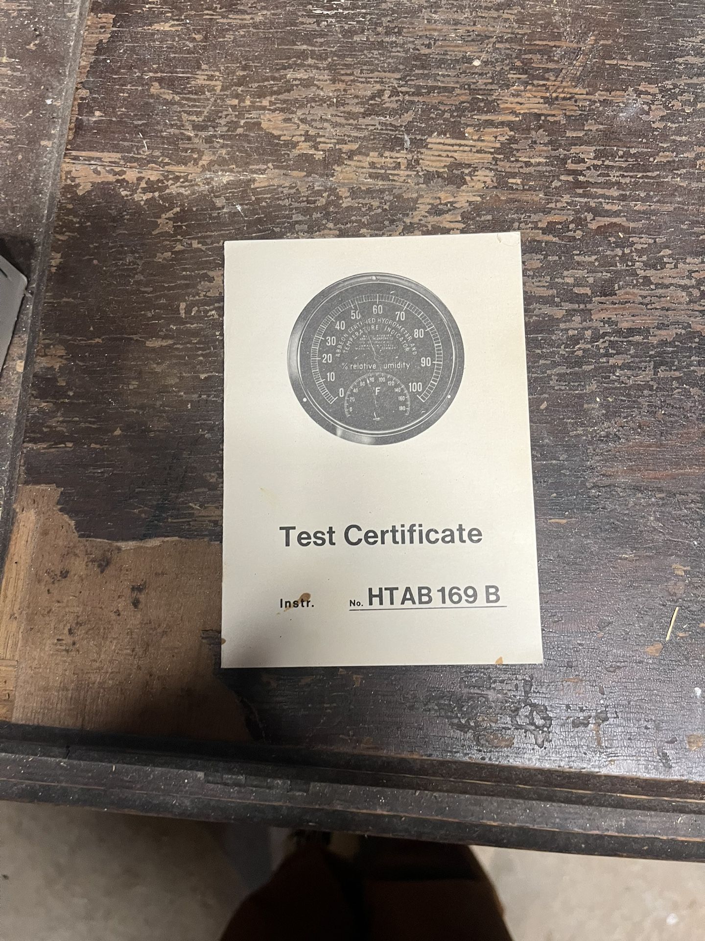 Antique Brass hygrometer