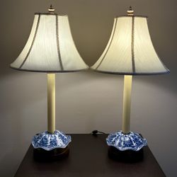 Vintage Asian Matching Table Lamps 