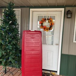 7 Ft Multi Color Christmas Tree with Storage Tote on Wheels