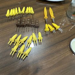Lot of  28 Vintage Corn on the Cob Holders