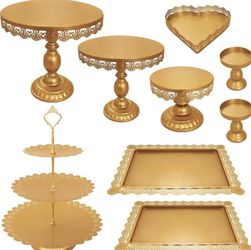 Dessert platters & cake stand set