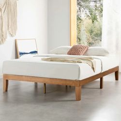 Solid Wood Platform Bed - Queen