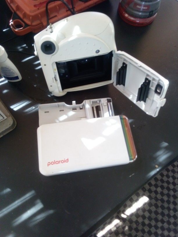 Polaroid Camera And Portable Printer For Instant Film