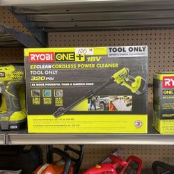 Ryobi EZ Clean Cordless Power Cleaner 320 PSI 18v 