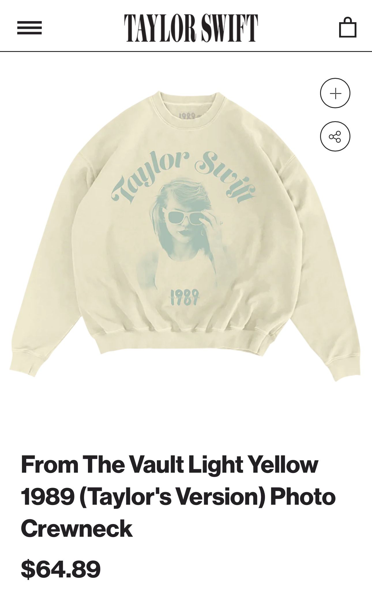 Taylor Swift 1989 Crewneck Medium