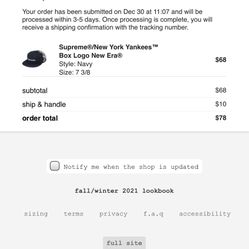 Brand New supreme Logo NY FITTED