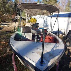 2007 16.5ft Aluminum Crestliner Fishhawk With Trailer