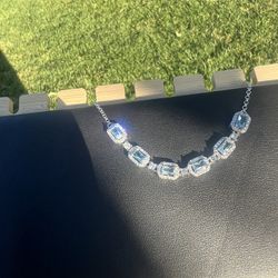 Natural Topaz Silver Bracelet 