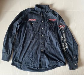 VTG Wrangler PBR Shirt Mens M Professional Bull Rider Ford Tough 2008 Finals
