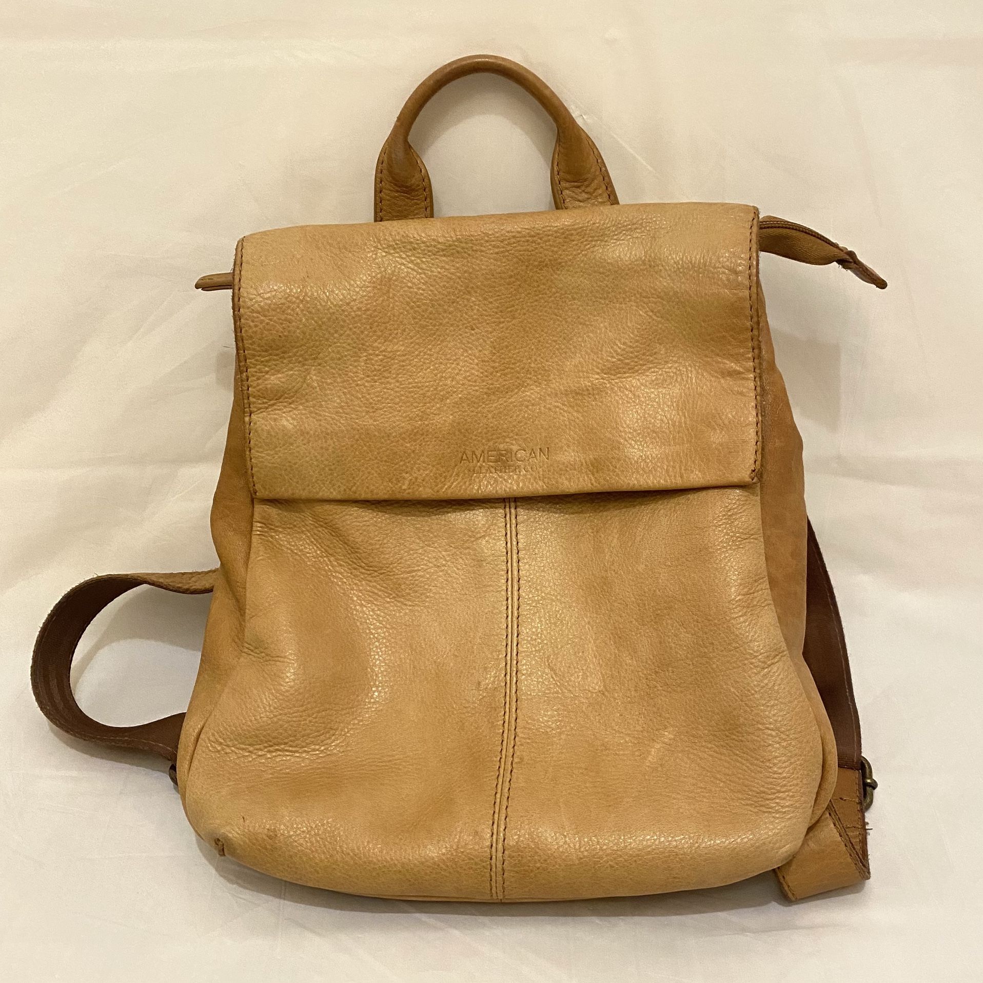 AMERICAN LEATHER CO Liberty Backpack Cafe Latte Smooth Soft Leather Bag for Sale in Orlando FL OfferUp