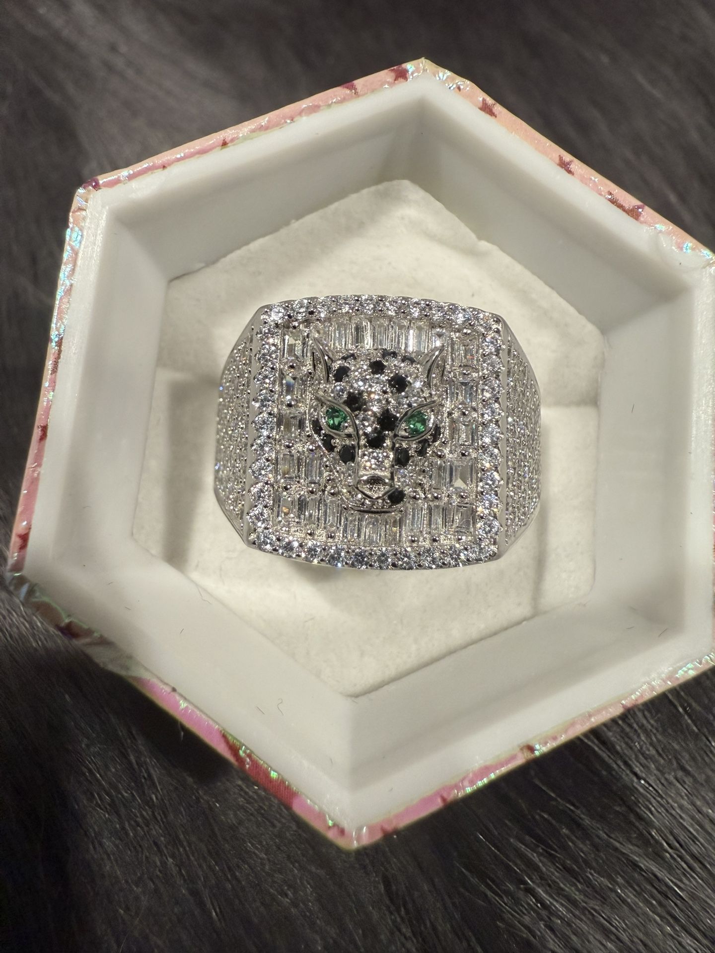 925 Silver Panther Ring (size 10)