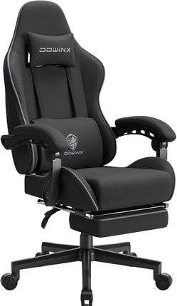 Dowinx Gaming Chair Fabric with Pocket Spring Cushion, Massage Game Chair Cloth with Headrest,