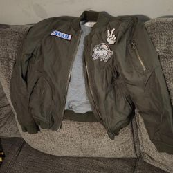 Girls Size 10/12 Olive Green Jacket 